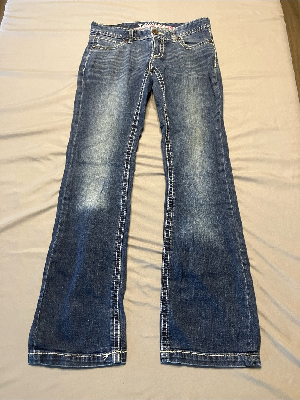Maurices Women's Medium Blue Flare Jeans - Faded Wash
